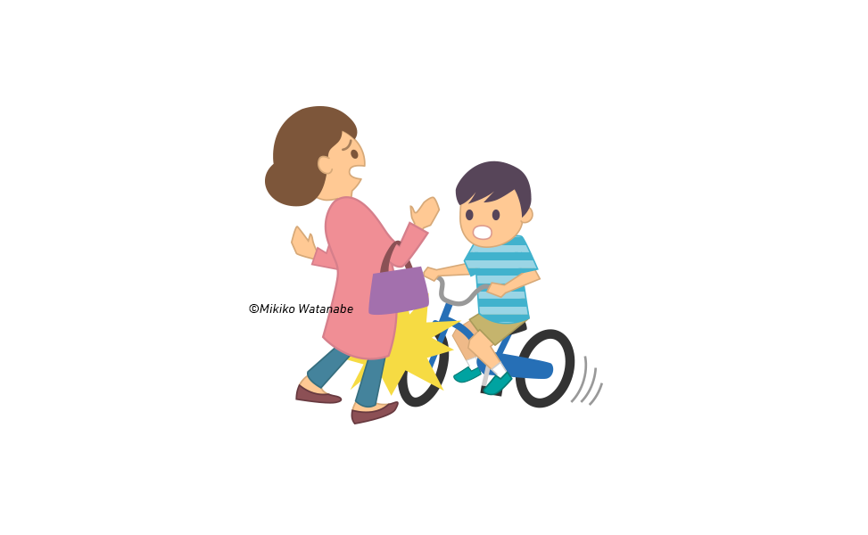 自転車に乗る子供のイラスト 熊本のイラストレーターわたなべみきこ