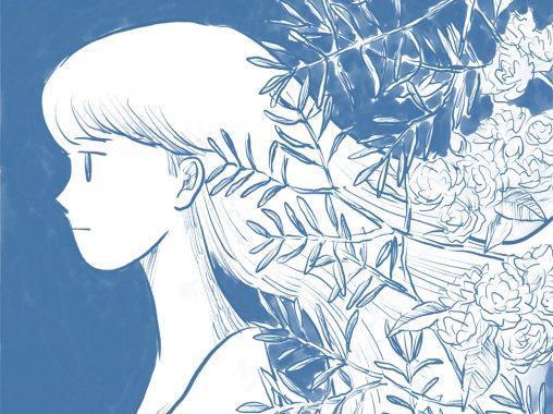 少女と植物