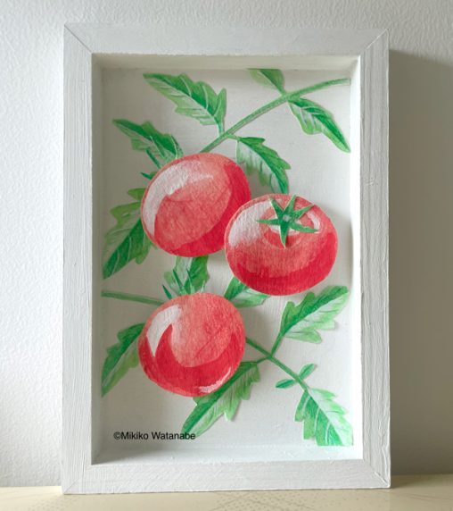 トマトの貼り絵