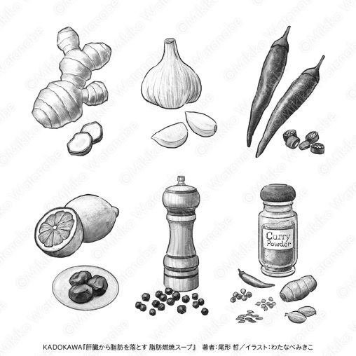スパイスや食材のイラスト